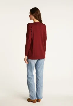Montagut V-neck slit sweater in merino wool - Bernice
