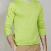 Montagut V-neck sweater in cashmere and linen - Banderas
