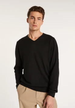 Montagut V-neck sweater in cashmere and linen - Banderas