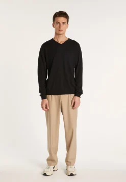 Montagut V-neck sweater in cashmere and linen - Banderas