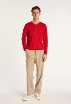 Montagut V-neck sweater in cashmere and linen - Banderas