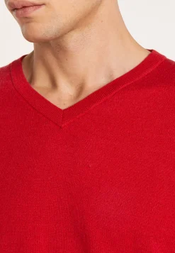 Montagut V-neck sweater in cashmere and linen - Banderas