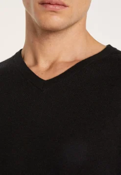 Montagut V-neck sweater in cashmere and linen - Banderas