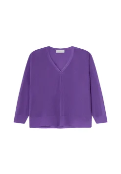 Montagut V-neck sweater in fil lumiere - Maja