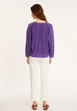 Montagut V-neck sweater in fil lumiere - Maja
