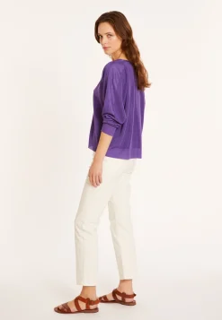 Montagut V-neck sweater in fil lumiere - Maja