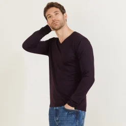 Montagut V-neck sweater in merino wool - Bibiane