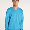 Montagut V-neck sweater in natural cotton - Bouddi