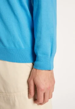 Montagut V-neck sweater in natural cotton - Bouddi