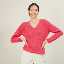Montagut V-neck sweater in wool and silk - Blovis