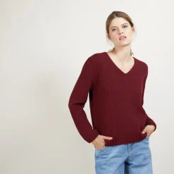 Montagut V-neck sweater in wool and silk - Blovis