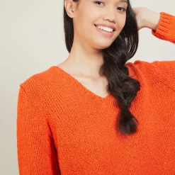 Montagut V-neck sweater in wool and silk - Blovis