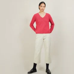 Montagut V-neck sweater in wool and silk - Blovis