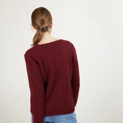 Montagut V-neck sweater in wool and silk - Blovis
