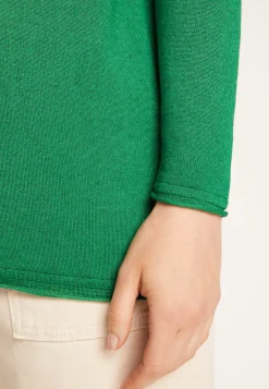 Montagut V-neck T-shirt in bamboo cashmere fiber - Aeline