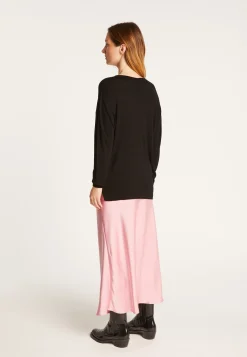 Montagut V-neck T-shirt in bamboo cashmere fiber - Aeline