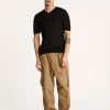 Montagut V-neck t-shirt in flamed linen - Reuben