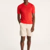 Montagut V-neck T-shirt in flamed linen - Reuben