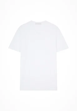 Montagut V-neck T-shirt in flamed linen - Reuben