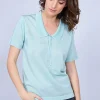 Montagut Women's polo-shirt made of Fil Lumière - Mélissa