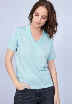 Montagut Women's polo-shirt made of Fil Lumière - Mélissa