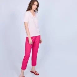 Montagut Women's polo-shirt made of Fil Lumière - Mélissa
