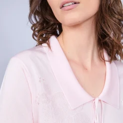 Montagut Women's polo-shirt made of Fil Lumière - Mélissa