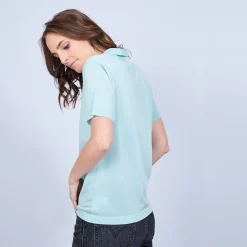 Montagut Women's polo-shirt made of Fil Lumière - Mélissa