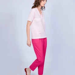 Montagut Women's polo-shirt made of Fil Lumière - Mélissa