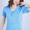 Montagut Women's top with Peter Pan collar - MARILINE