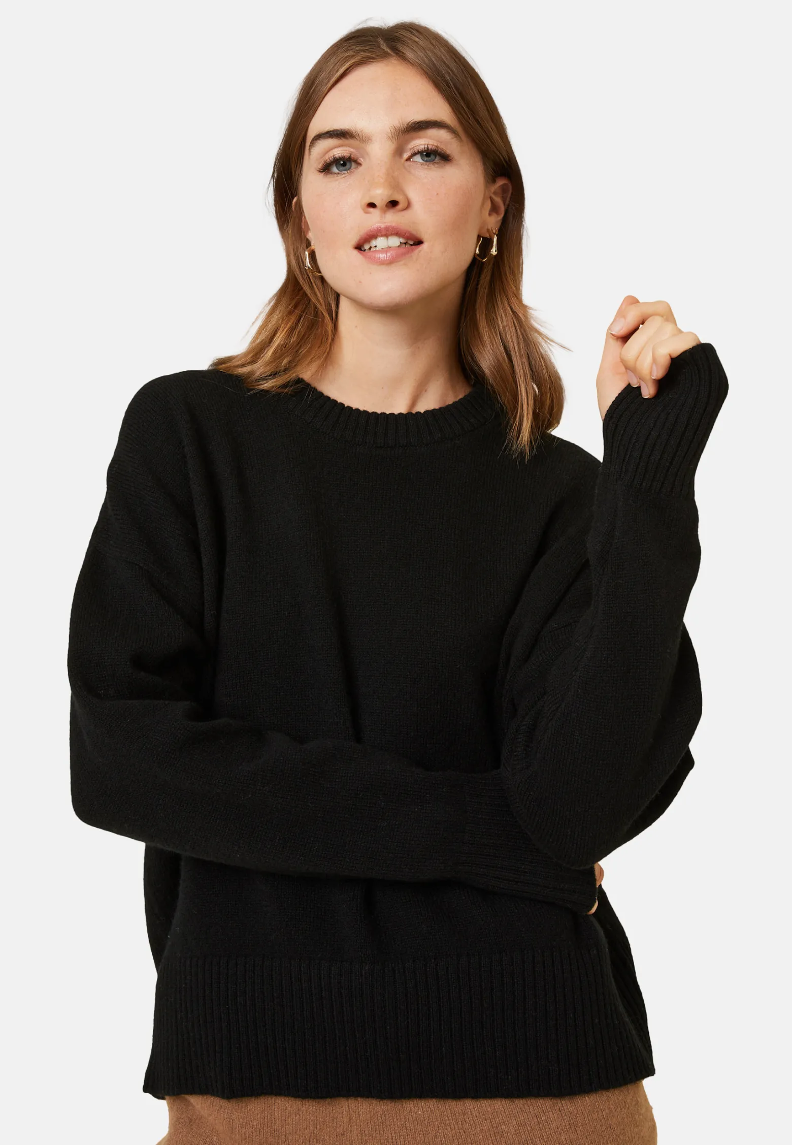 Montagut Wool and cashmere mitten-sleeved round-neck sweater - Gemma