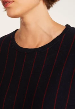 Montagut Wool and cotton jumper with tennis stripes - Eternel