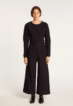 Montagut Wool and cotton trousers with tennis stripes - Lydie