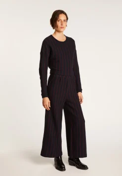 Montagut Wool and cotton trousers with tennis stripes - Lydie