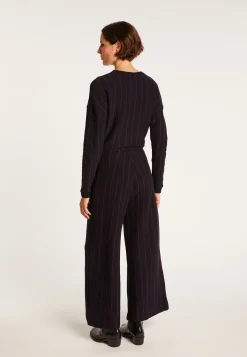 Montagut Wool and cotton trousers with tennis stripes - Lydie