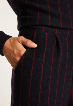 Montagut Wool and cotton trousers with tennis stripes - Lydie