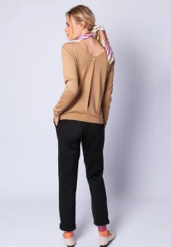 Montagut Wool and silk jumper with a slit in the back - Euphrosine