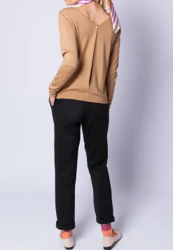 Montagut Wool and silk jumper with a slit in the back - Euphrosine
