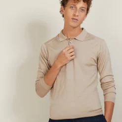 Montagut Wool and silk polo shirt - Bartev