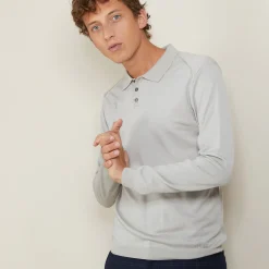 Montagut Wool and silk polo shirt - Bartev