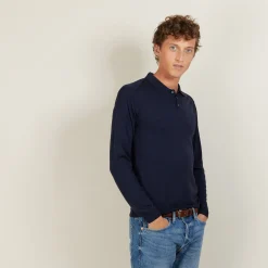 Montagut Wool and silk polo shirt - Bartev