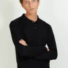 Montagut Wool and silk polo shirt - Bartev