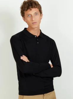 Montagut Wool and silk polo shirt - Bartev