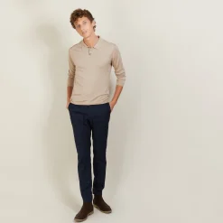 Montagut Wool and silk polo shirt - Bartev