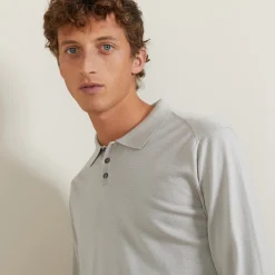 Montagut Wool and silk polo shirt - Bartev