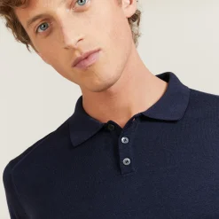 Montagut Wool and silk polo shirt - Bartev