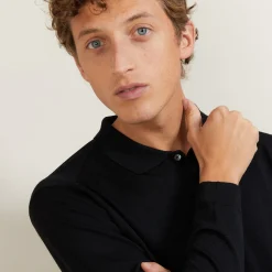 Montagut Wool and silk polo shirt - Bartev