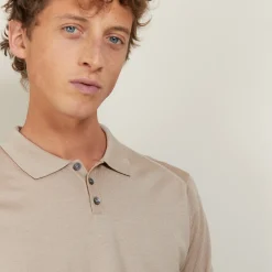 Montagut Wool and silk polo shirt - Bartev
