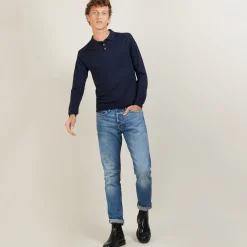 Montagut Wool and silk polo shirt - Bartev