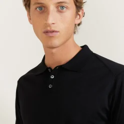 Montagut Wool and silk polo shirt - Bartev